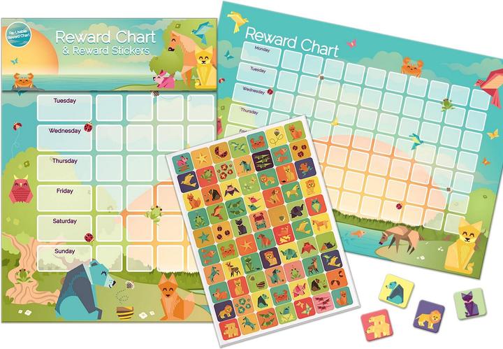 Actual product image Paper Projects Origami Friends A3 Reward Sticker Chart