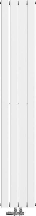 Emke Radiator, Flat Radiator with Central Connection, White 180x30cm 627W Single Layer (627 W)