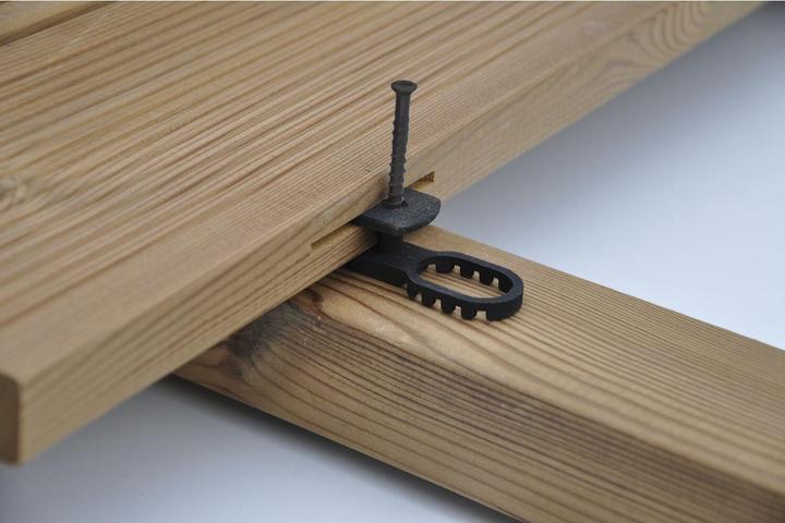 Produktbild Karle und Rubner Terraflex Abstandhalter 6 mm fr Holz-Unterkonstruktion mit Edelstahlschraube A4 5x50 mm 1 Pack = 1 (120 x)