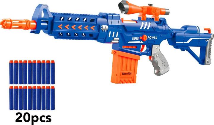 Produktbild VR Shinecon Sturmgewehr mit Schaumstoffpfeilen - Modell Platoon Blau