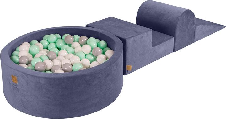 Activity Board Set de jeu d'escalade en mousse souple avec piscine à balles 90x30 cm pour bébés et jeunes enfants -