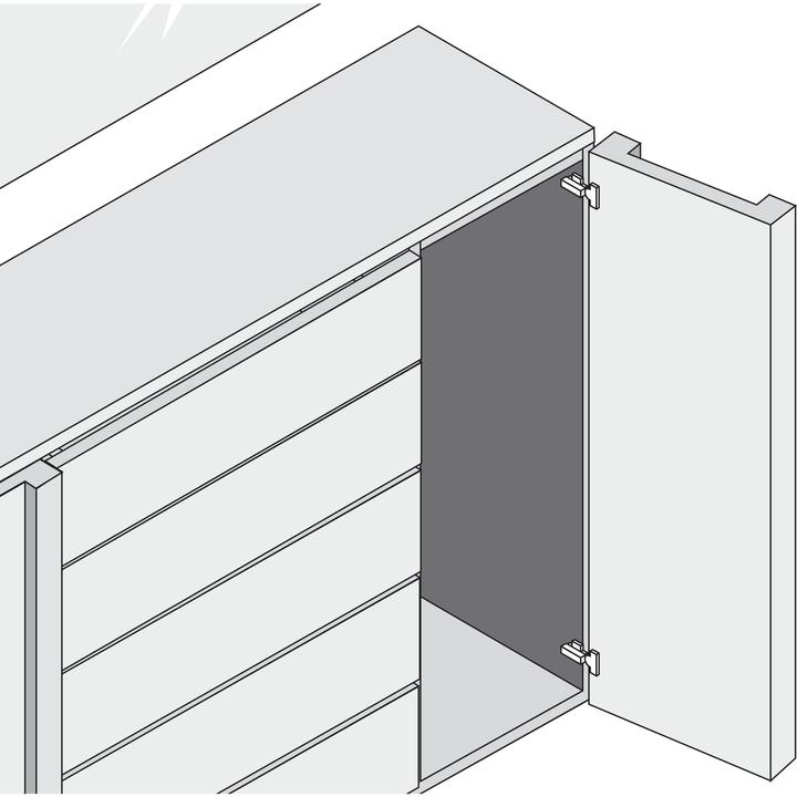 Actual product image Blum CLIP top BLUMOTION profile door hinge 95°, straight with spring, INSERTA