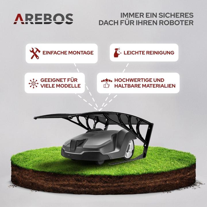 Produktbild Arebos Carport (Mähroboter, Mähroboter Garage)