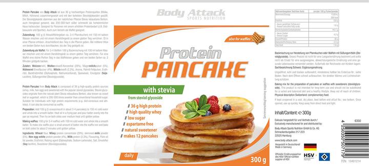 Produktbild Body Attack Protein Pancake Stevia (300g Dose) (Neutral, 1 Stk., 300 g)