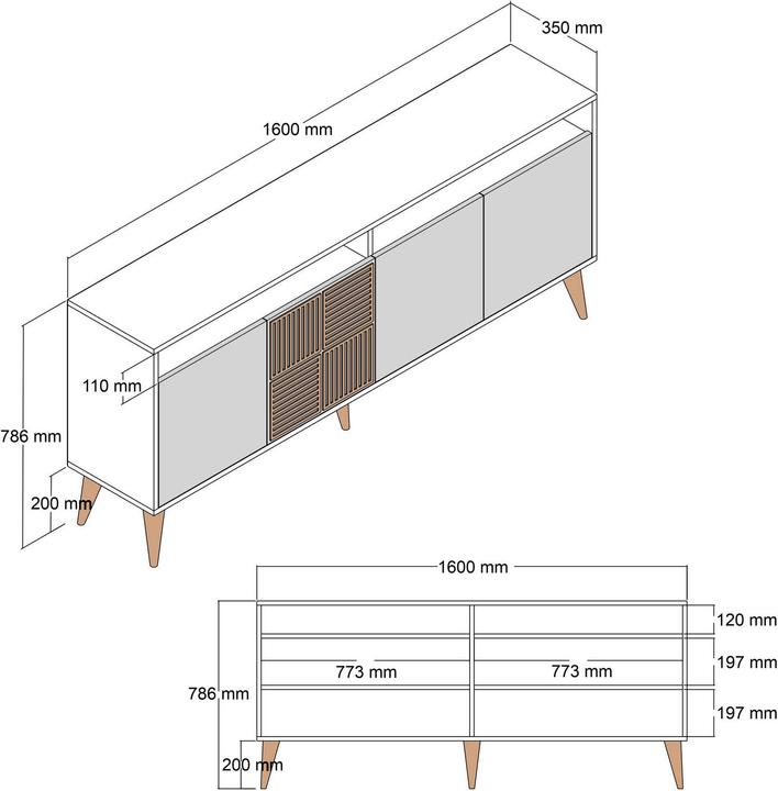 Actual product image Hanah Home Corentin (160 x 35 x 78 cm)