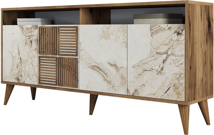 White, Walnut, marble