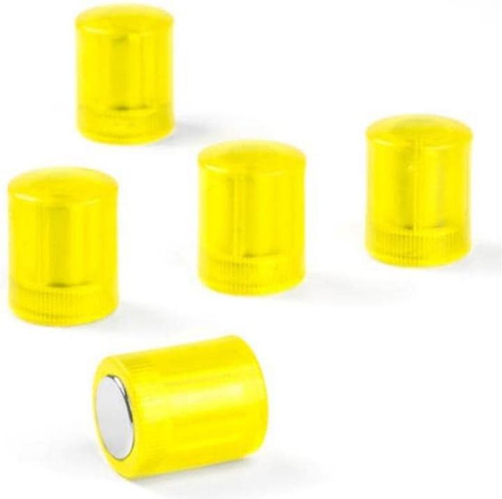 Actual product image Supermagnete Board magnets cylindrical, yellow transparent (5 x)