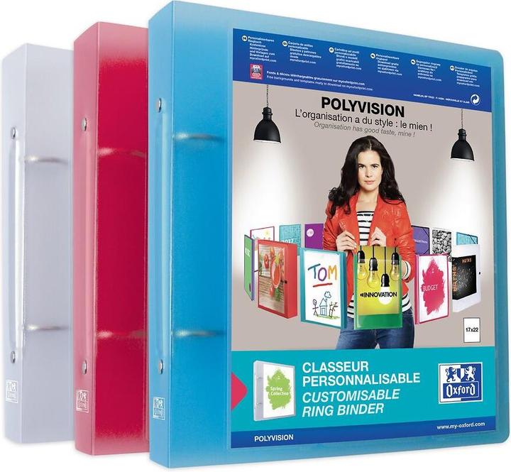 Actual product image Elba POLYVISION presentation ring binder, 40 mm, 170 x 220 mm made of PP, 2-ring zip mechanism, spine (170 x 220 mm, 40 mm, 12 Piece)