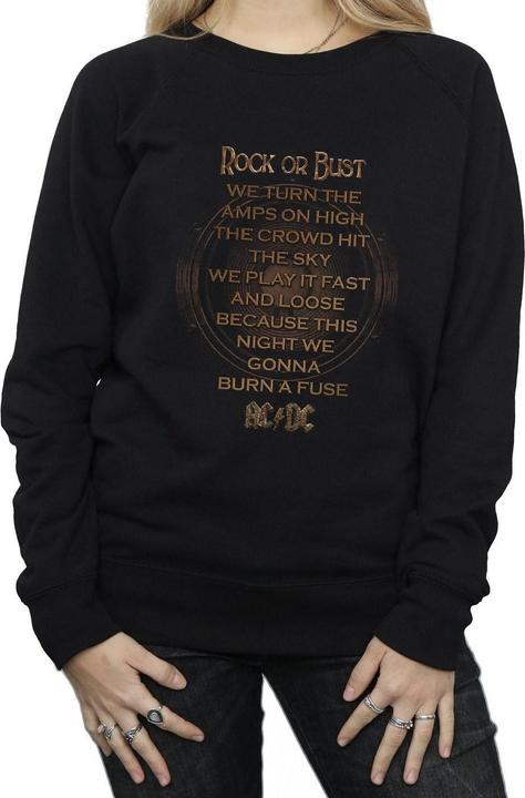 Image du produit AC/DC - Sweat ROCK OR BUST LYRICS - Femme (XL)