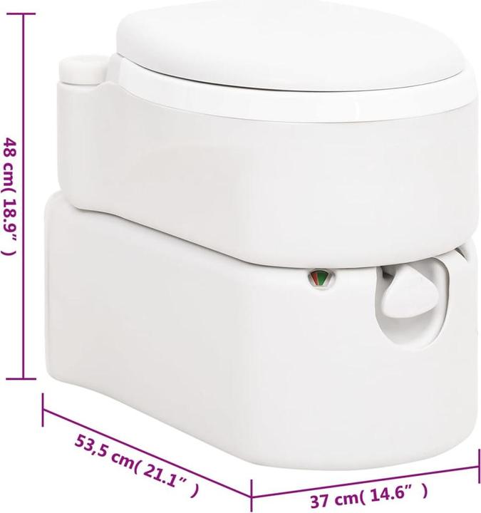 Produktbild VidaXL Camping-Einbautoilette Weiss 24+17 L HDPE & PP