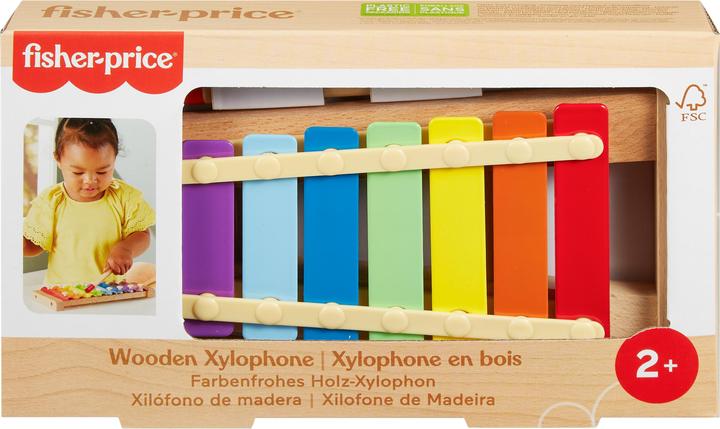 Produktbild Fisher-Price Buntes Xylophon mit Hammerspiel aus Holz (Multilingual)