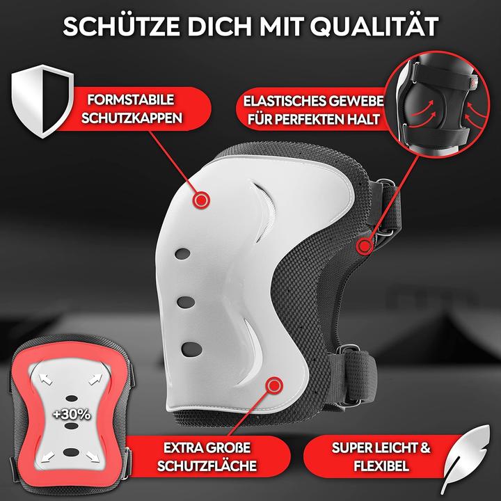 Actual product image Skatewiz Skate protector set (M, Wrist protectors, Elbow protectors, Knee pad, 6 pieces)