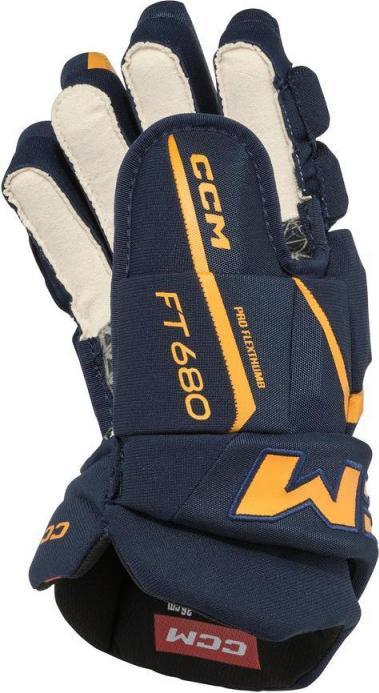 Immagine prodotto CCM Guanti da hockey JetSpeed FT680 SR (13"/33 cm, Bela/temno modra (navy)) (13)