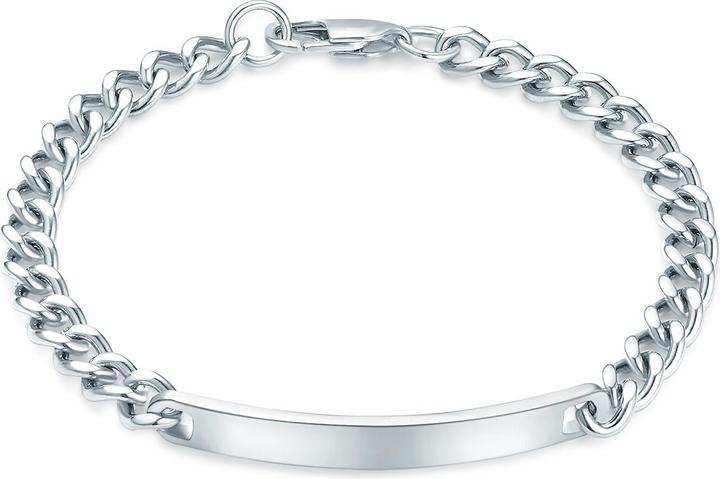 True Rebels Herren Edelstahl Silber - 34144 (21 cm, Edelstahl)