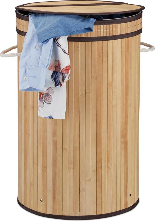 Actual product image Relaxdays Lidded Laundry Hamper (65 l)
