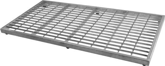 Immagine prodotto Home It Home>it® firkantet trinrist med 6 stillesko 40x80 cm galvaniseret (6 pz.)