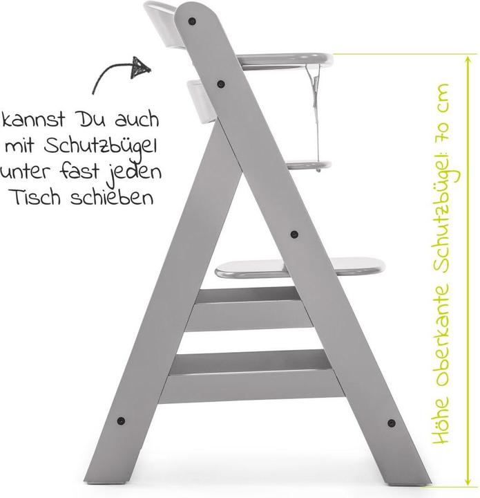 Produktbild Hauck Hochstühle Hochstuhl Alpha Plus Grey - im Sparset inkl. (Hochstuhl)