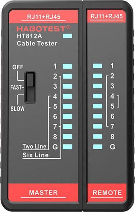 Produktbild Habotest HT812A Network cable tester RJ45/RJ14/RJ12/RJ9