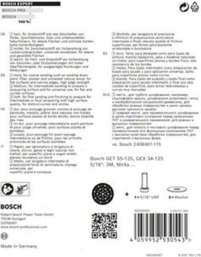 Produktbild Bosch Professional Zubehör EXPERT Multihole (EXPERT Multiloch) Universalstützteller, 125 mm, medium (Mittel)