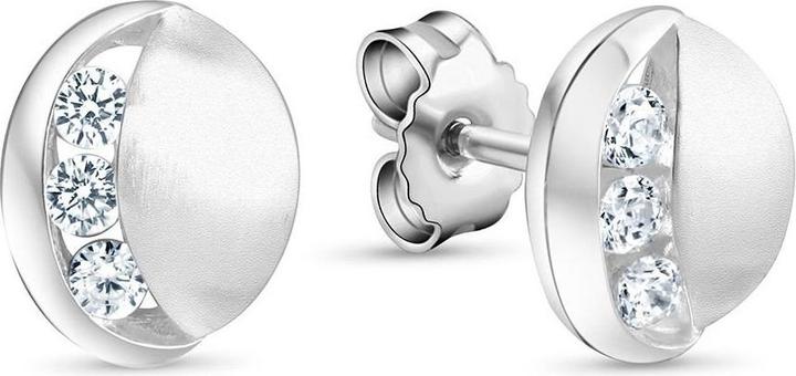 Actual product image Passion Rhodie Silver Earrings - Zirconia (MAT BIJOU, COU BIJOU)