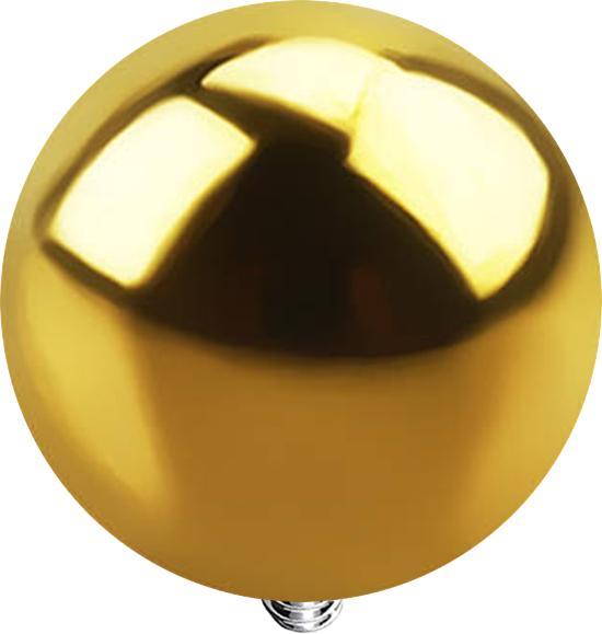 Star Piercing Dermal Anchor Kugel vergoldet (ohne Messing, Titan G23)