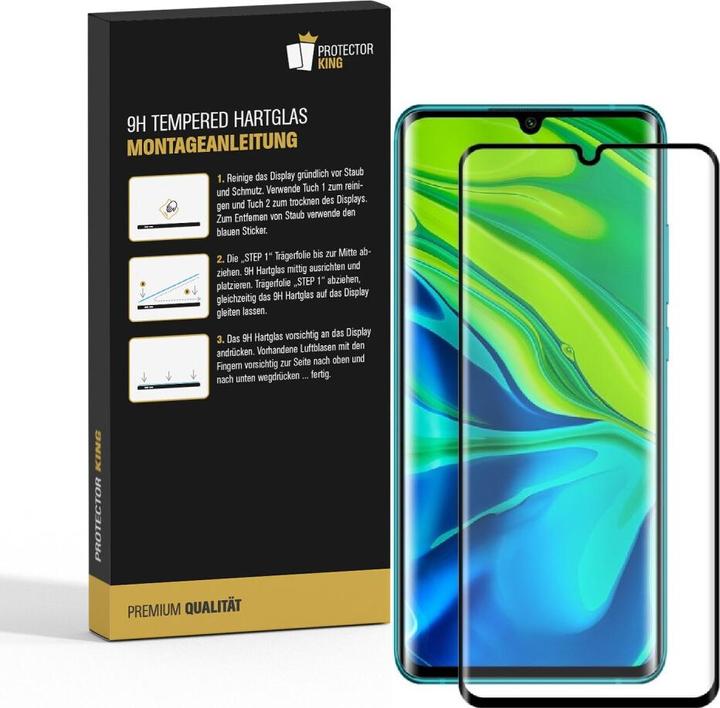 Produktbild Protectorking 1x echtes Tempered 9H Panzerhartglas 3D KLAR (4 Stück, Xiaomi Mi Note 10 Lite)