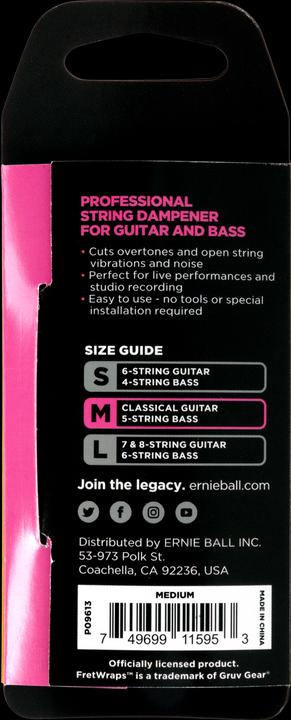 Actual product image Ernie Ball Accessories, FretWrap, Gruv Gear, Medium