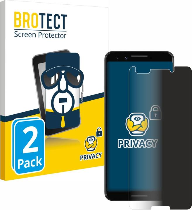 Productafbeelding BROTECT Anti-spionnetje privacyfolie Beschermfolie tegen blauw licht (2 Stuk, Google Pixel 3)