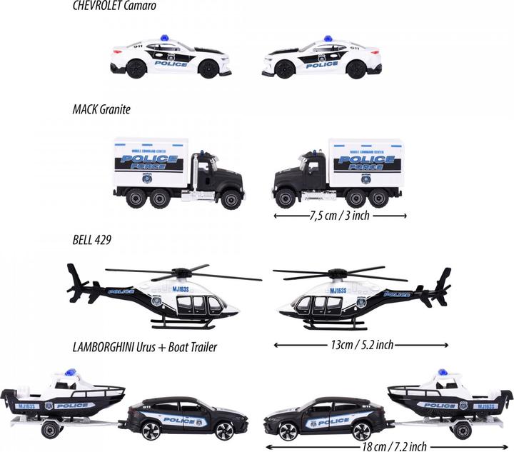 Produktbild Majorette Police Force 4 Pieces Giftpack