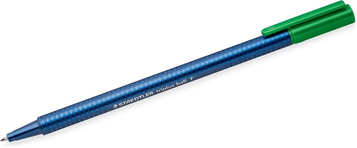 Actual product image Staedtler triplus ball 437 Triangular biros, single product, green, line width F (Green, 1 x)
