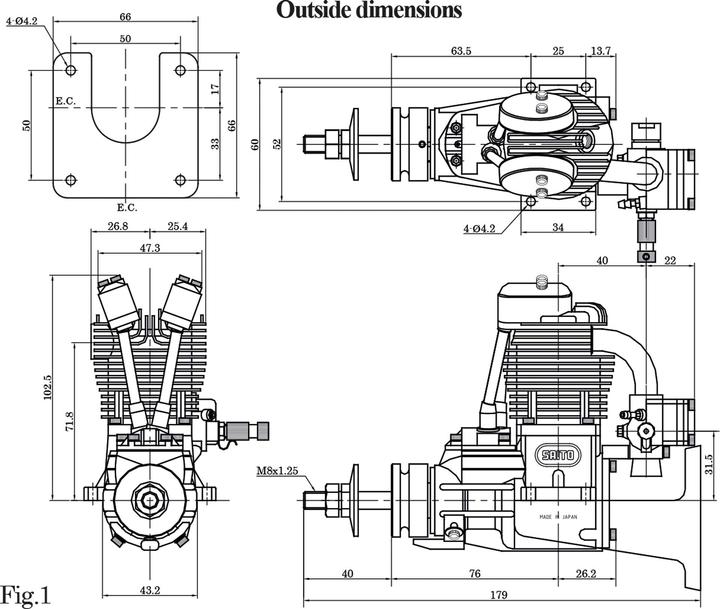 Image du produit Saito FG-21 Moteur à essence 4T