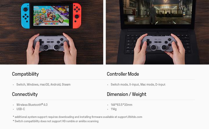 Actual product image 8bitdo Sn30 Pro (Android, iOS, Switch, PC)