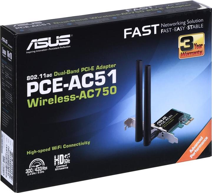 Actual product image ASUS PCE-AC51 (Mini PCI Express)