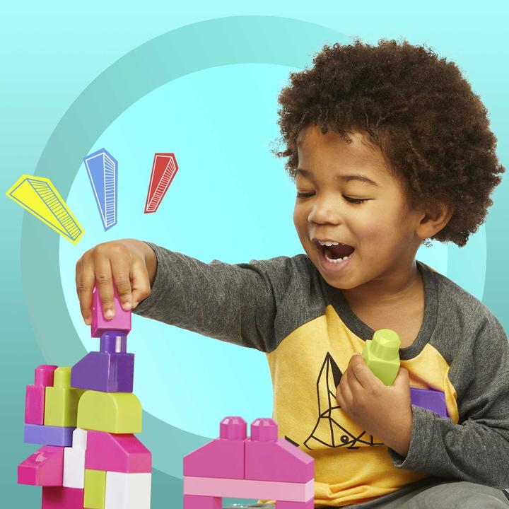 Produktbild Mega Bloks Bausteinebeutel pink (80 Teile)