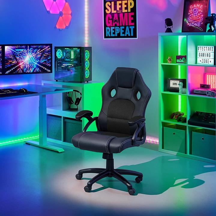 Actual product image tectake Sports Seat Executive Chair, Black-Black