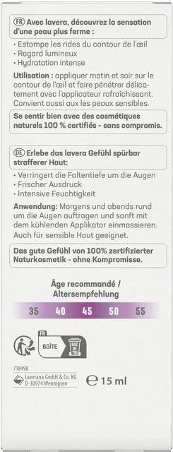Actual product image Lavera Straffende Augenpflege (15 ml, Day)