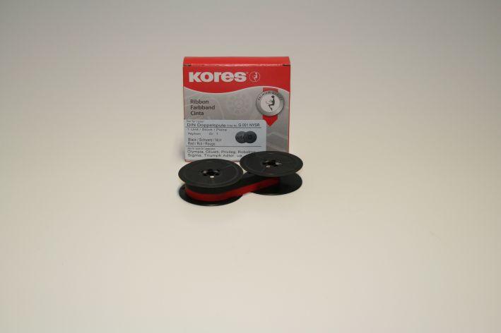 Actual product image Kores Ribbons for typewriters black/red 13 mm x 10 m (1.30 cm, Red, Black)