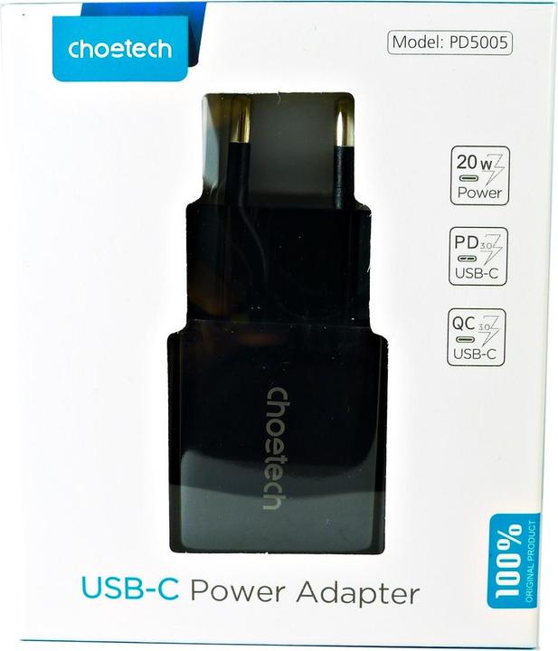 Produktbild Choetech USBC-HCT Q5004-V2-EU-BK SW (20 W)