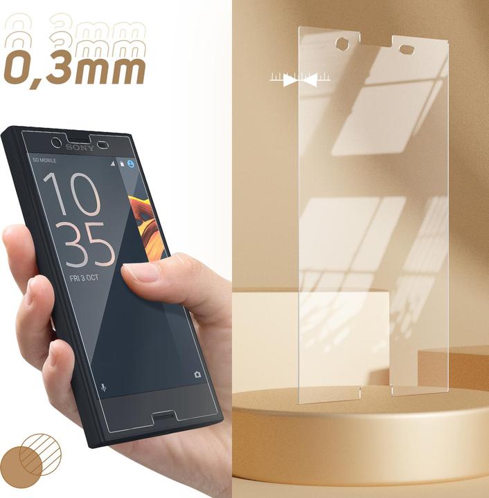 Actual product image Avizar Crystal clear film, glass screen protector (1 Piece, Sony Xperia X Compact)