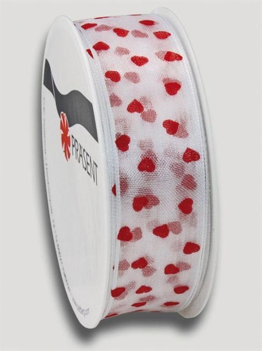 Image du produit Pattberg Ruban cadeau Organza Coeurs (Ruban, 1 x)