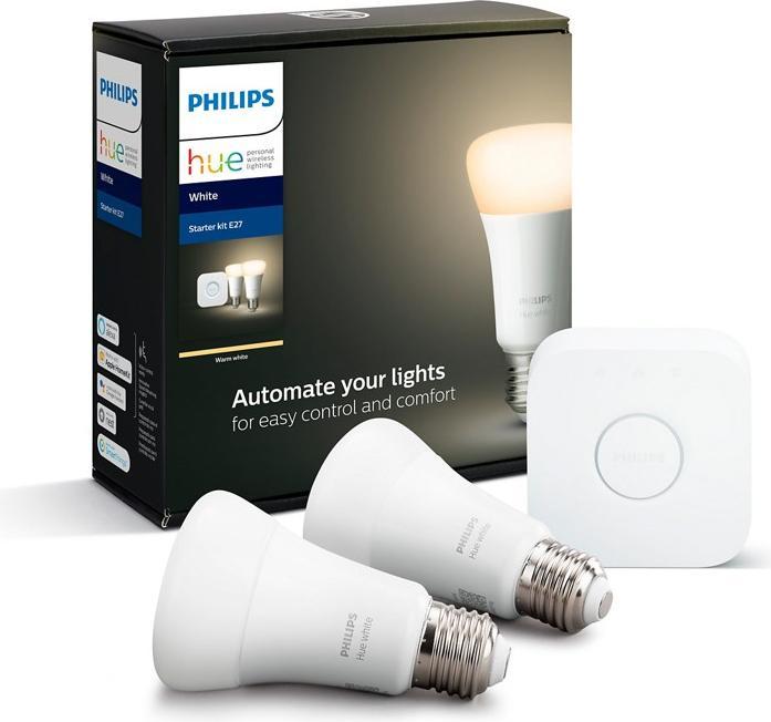 Actual product image Philips Hue White Starter Set (E27, 9.50 W, 1055 lm, 2 x, F)