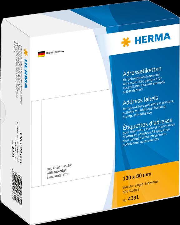 Actual product image HERMA Address labels for typewriters