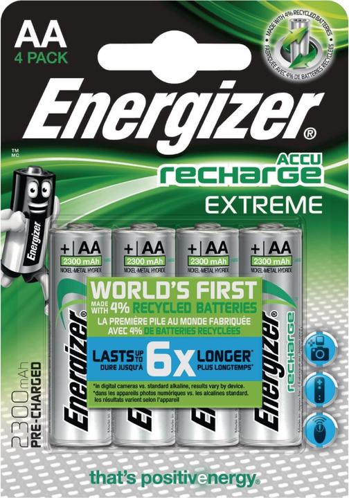 Energizer Recharge Extreme (4 Stk., AA, 2300 mAh)