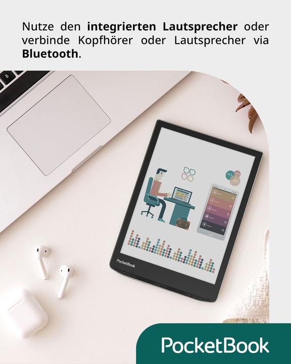 Image du produit PocketBook InkPad Color 2 (7.80", 32 Go, Lune d'argent)