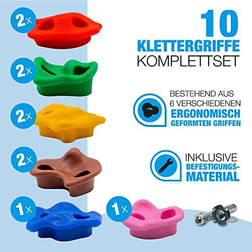 Produktbild Tropisport Klettergriffe - Set aus 10 bunten Klettersteinen (Mehrfarbig)