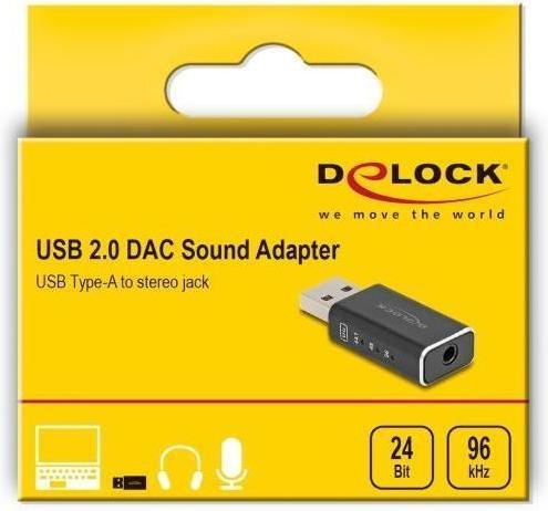 Image du produit Delock USB Gaming DAC 24 bits / 96 kHz High Res Audio (USB 2.0)