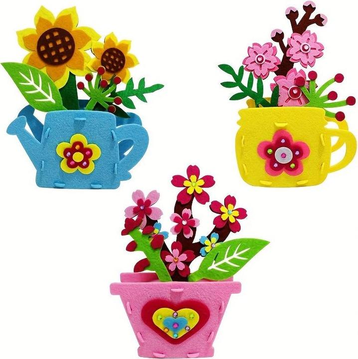Image du produit Activity Board Pot de fleurs DIY, kit d'artisanat de fleurs, jouet d'artisanat de plantes en pot, pépinière non