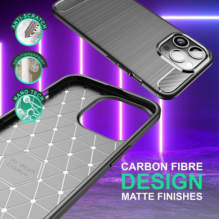 Produktbild Nalia Carbon-Look Silikon Hülle (Apple iPhone 14 Pro Max)