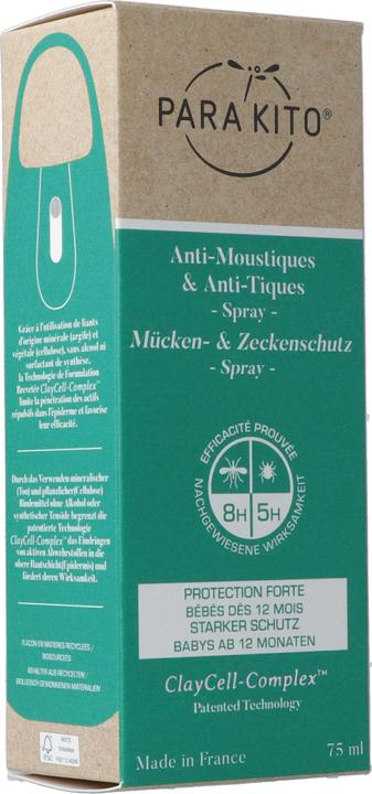 Actual product image Para‘Kito Spray tick and mosquito repellent natural (75 ml)