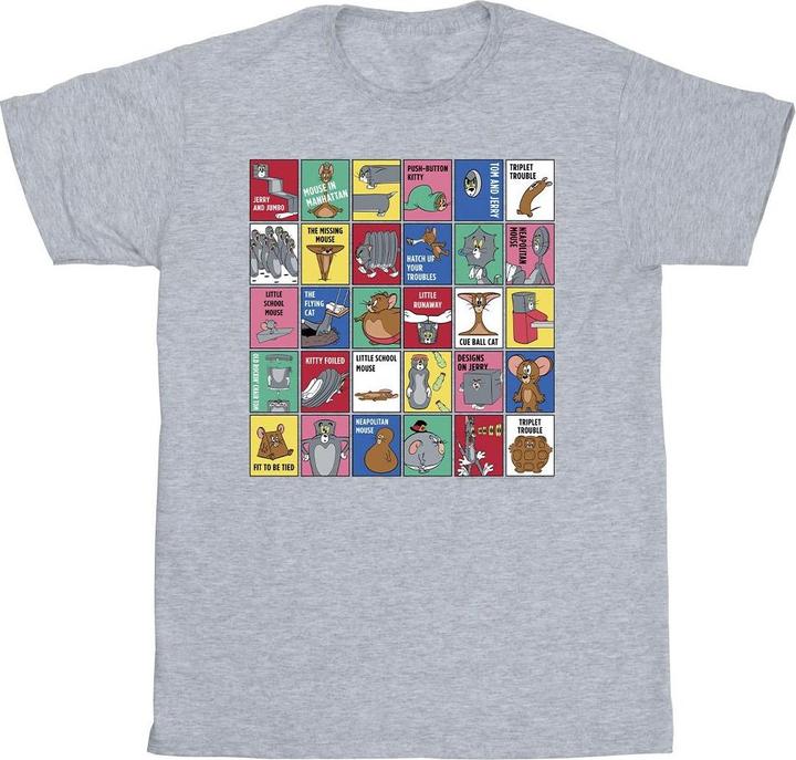 Tom & Jerry Grid Squares TShirt Jungen